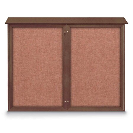 United Visual Products Open Faced Easy Tack Board, 48"x36", Marble Fabric/Gold UV9001AEZ-MARBLE-GOLD